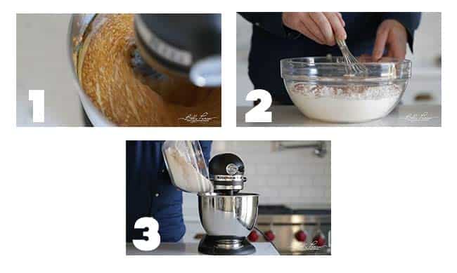 step by step procedures for making a pumpkin cake batter