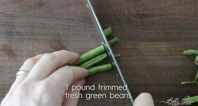 trimming green beans