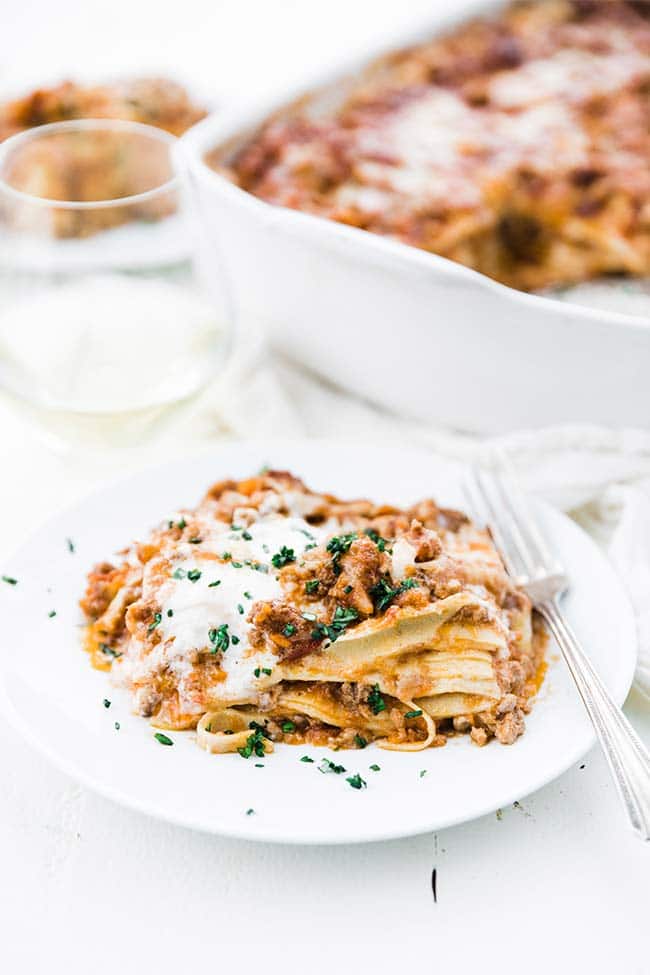 Authentic Classic Lasagna Bolognese Recipe with Homemade Noodles