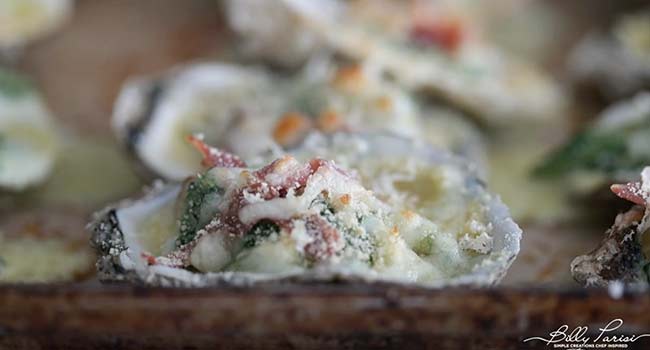 baked oysters Rockefeller