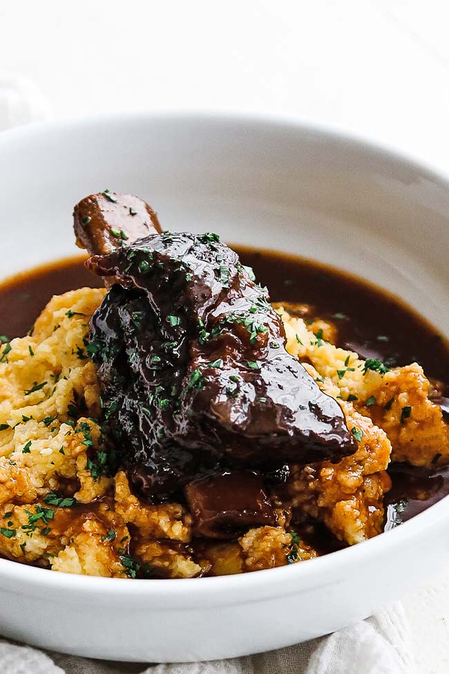 braised short rib with polenta