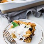 bread pudding with whipped cream