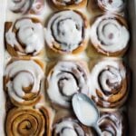 how to make overnight cinnamon rolls with an easy cream cheese frosting