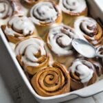 homemade cinnamon rolls with cream cheese frosting