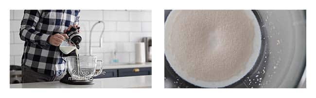 making a cinnamon roll dough in a standing minxer