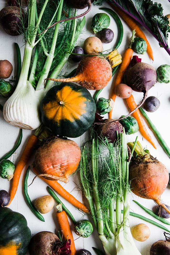 vegetables for a crudite platter