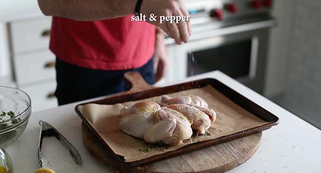 seasoning a spatchcock chicken