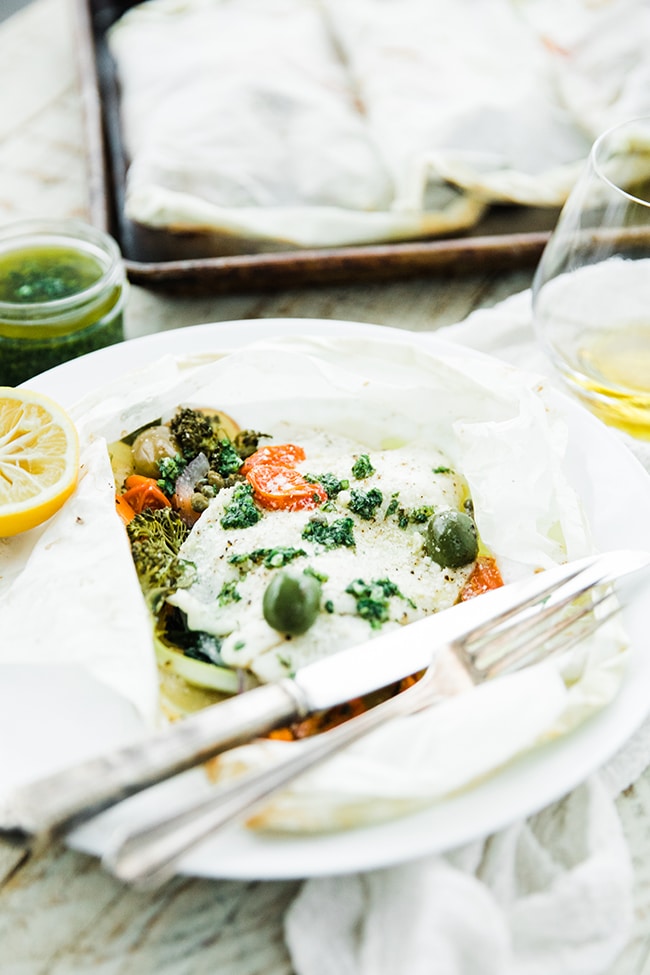 Fresh Wild Alaska Flounder en Papillote