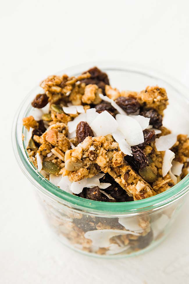 granola in a jar