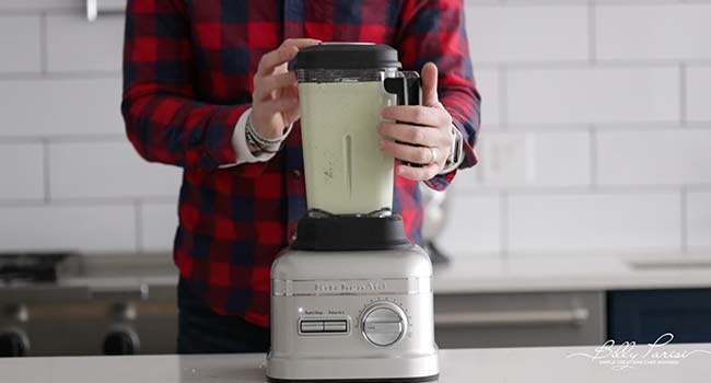 making dressing in a blender