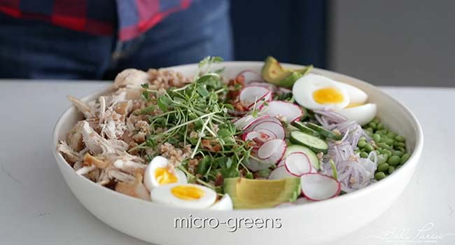 microgreens in a salad