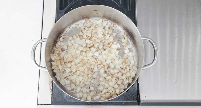 searing onions