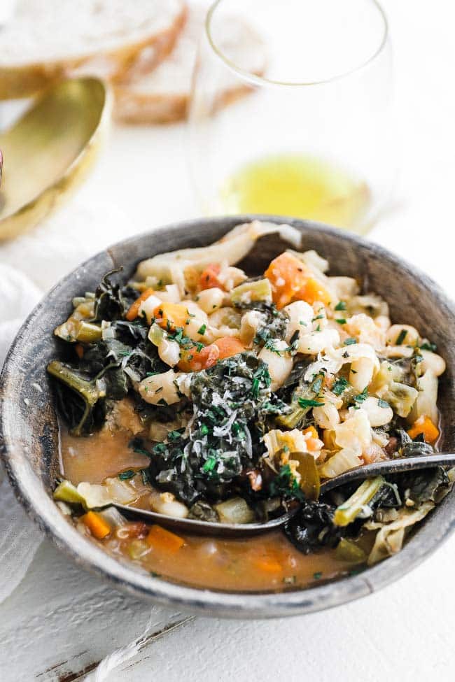 tuscan bean soup with bread