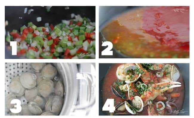 step by step procedures for making cioppino