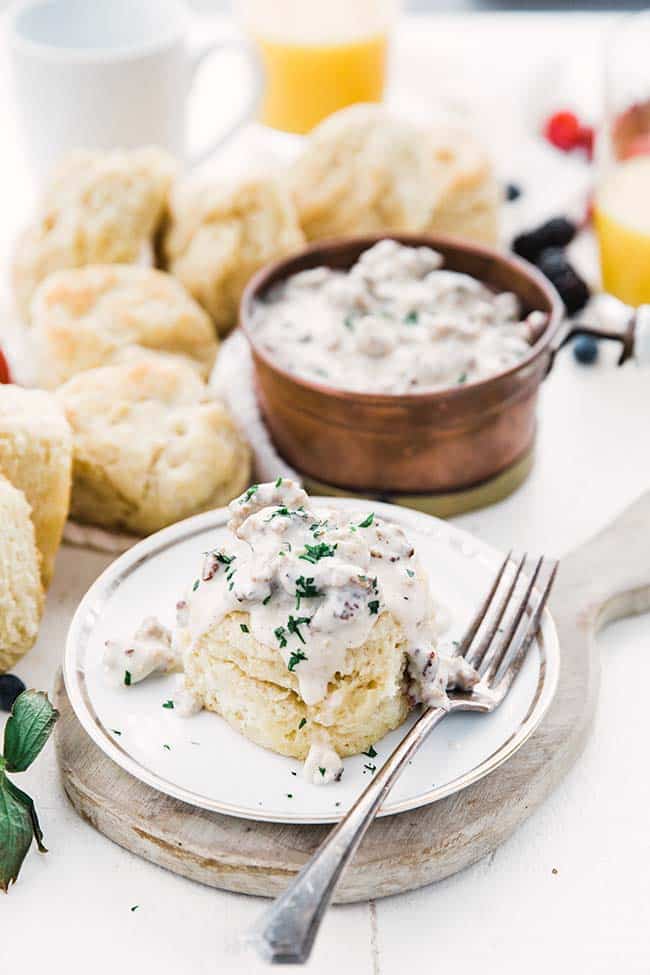 biscuits and gravy breakfast