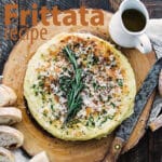 fried potato frittata with bread andcheese