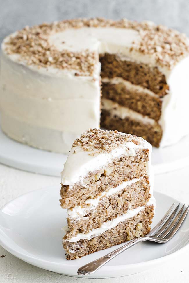 hummingbird cake slice and cake