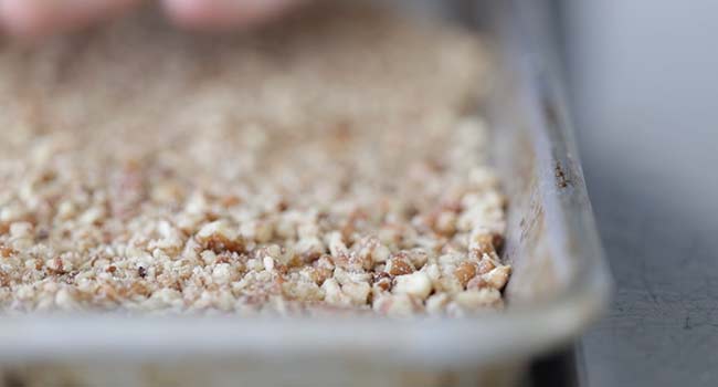 pecans on a sheet tray