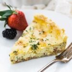 slice of quiche