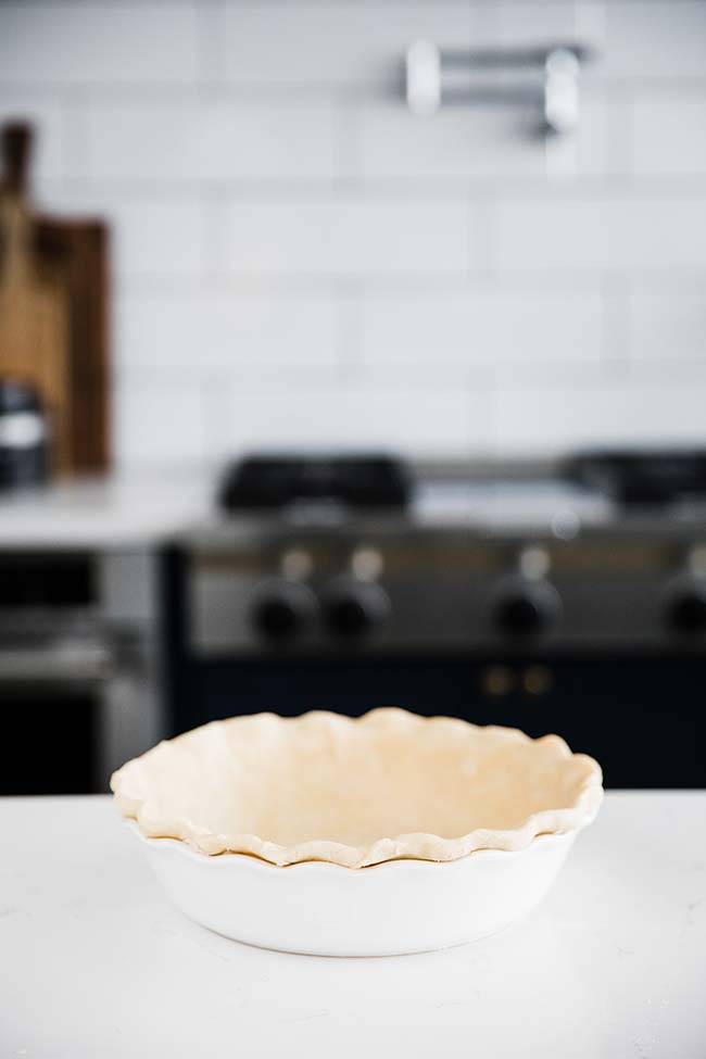pie dough formed to a pie pan
