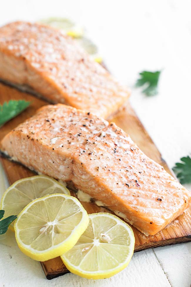 cedar plank salmon