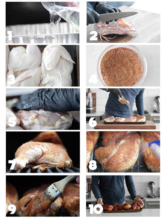 step by step procedures on how to smoke bbq chicken