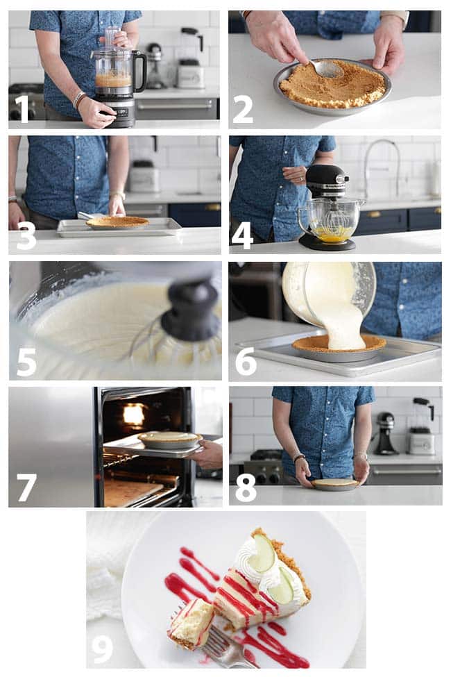 step by step procedures on how to make a homemade key lime pie recipe