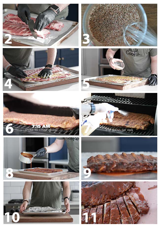 step by step procedures for how to make st lous style smoked ribs