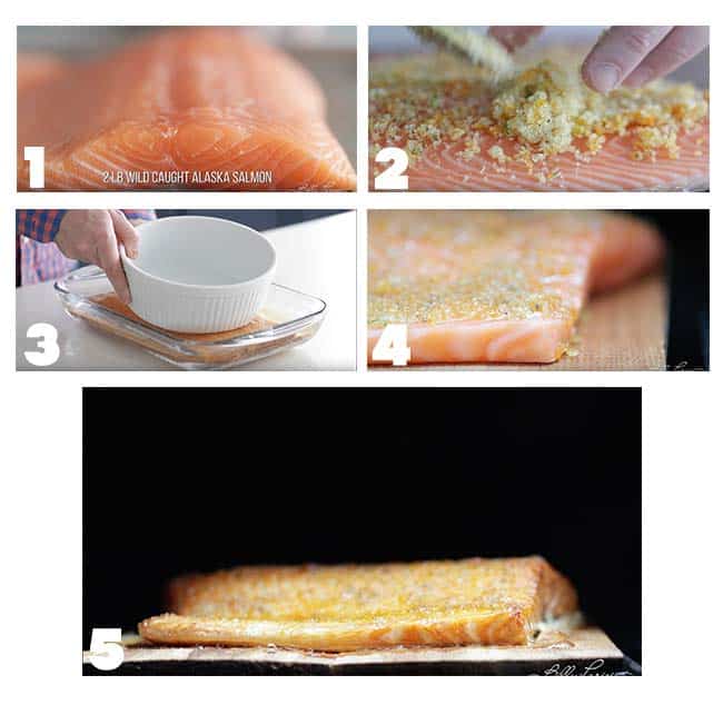 step by step cedar plank salmon images