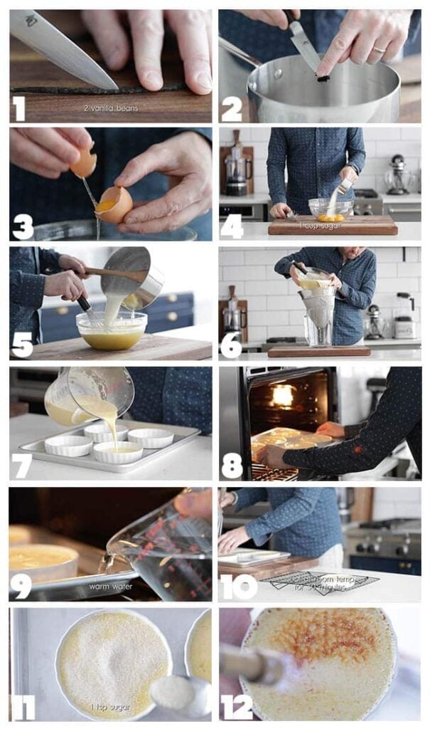 step by step instructions on how to make creme brulee