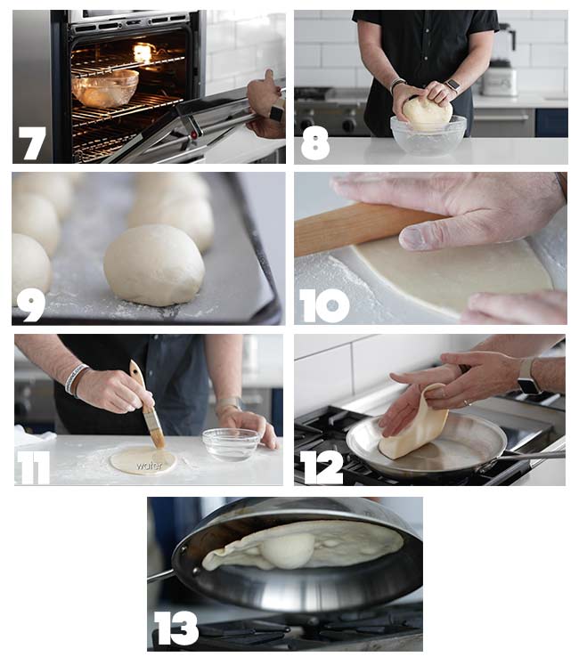 second step by step procedures for naan bread