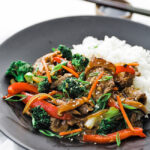 beef stir fry with rice