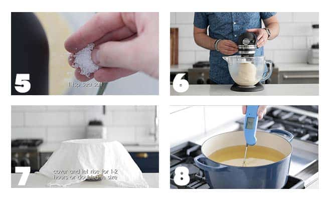 step by step procedures for kneading beignet dough