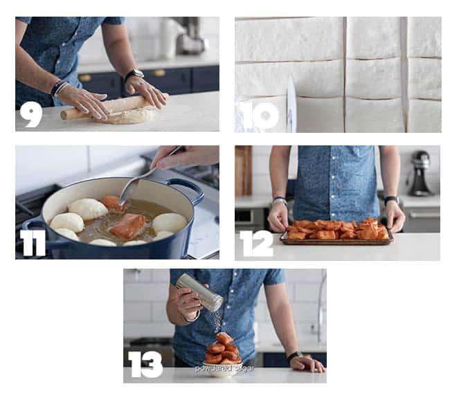 step by step procedures for frying beignets