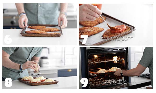 step by step procedures for making chicken parmigiana