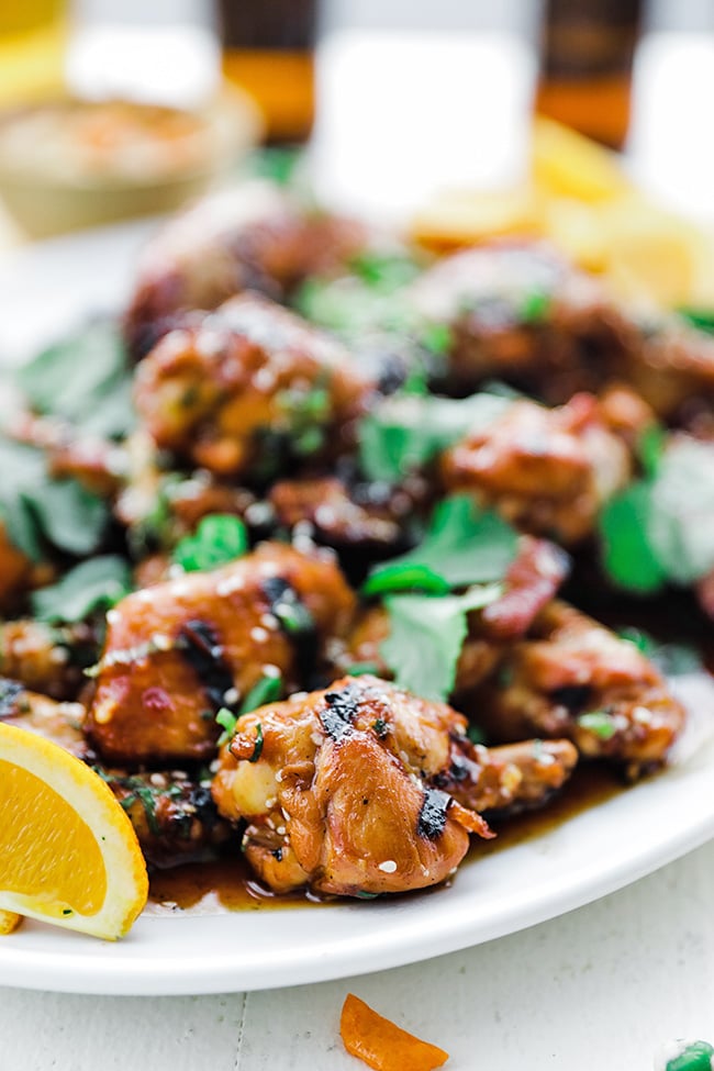 grilled wings on a plate