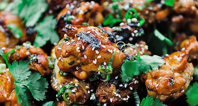 grilled wings with herbs 