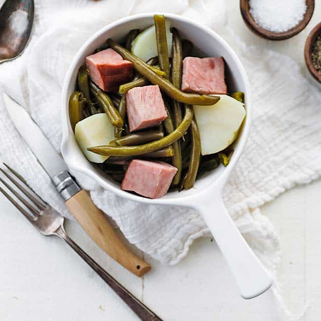 Green Beans Potatoes and Ham Stew Recipe Chef Billy Parisi