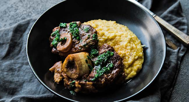 osso buco with polenta