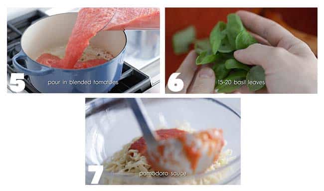 step by step procedures for making a simple tomato sauce