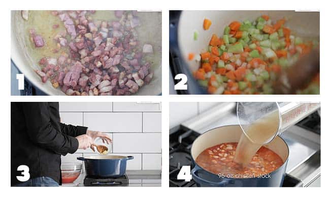 step by step procedures for preparing pasta fagioli