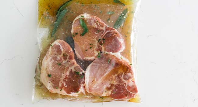 marinated pork chops