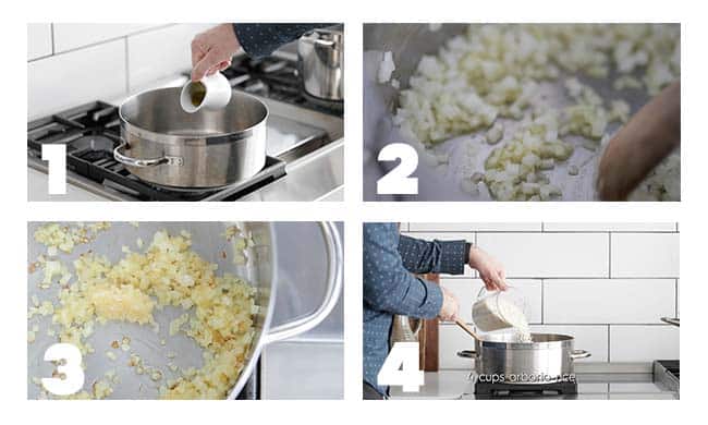 step by step procedures for risotto prep