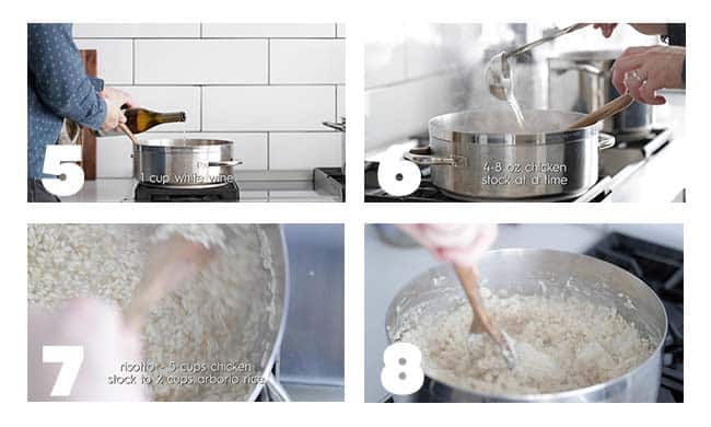 step by step procedures for making risotto