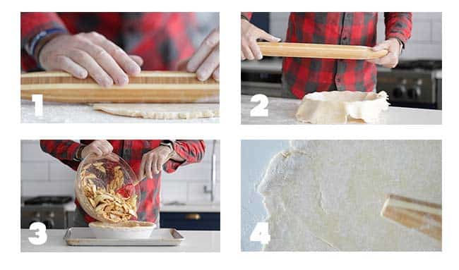 step by step procedures for making an apple pie