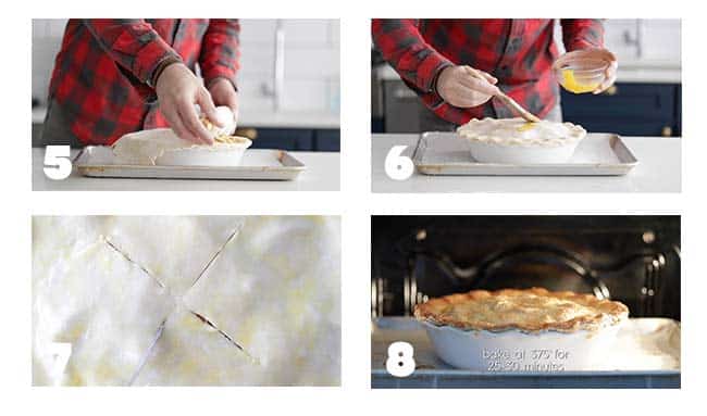 step by step process for baking an apple pie
