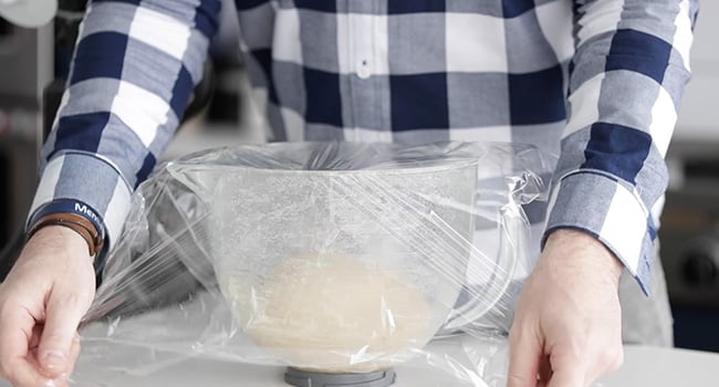 covering and resting dough