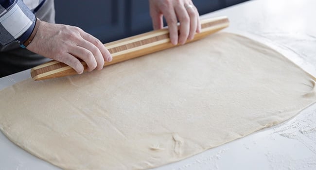 rolling out dough