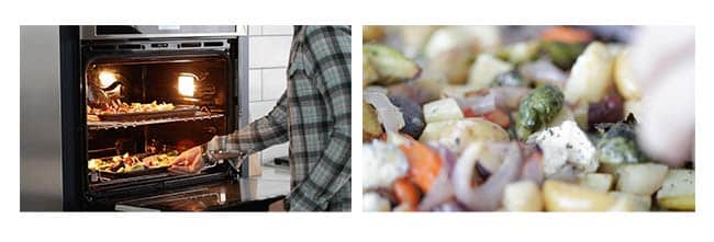 roasting root vegetables in the oven