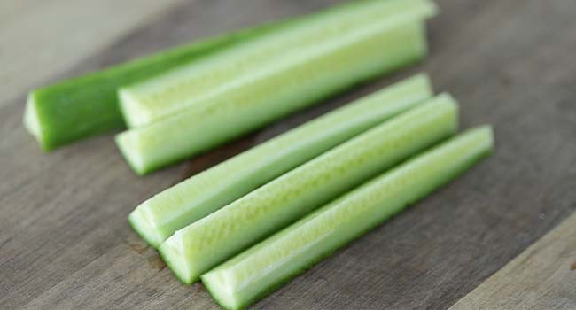 slicking cucumbers